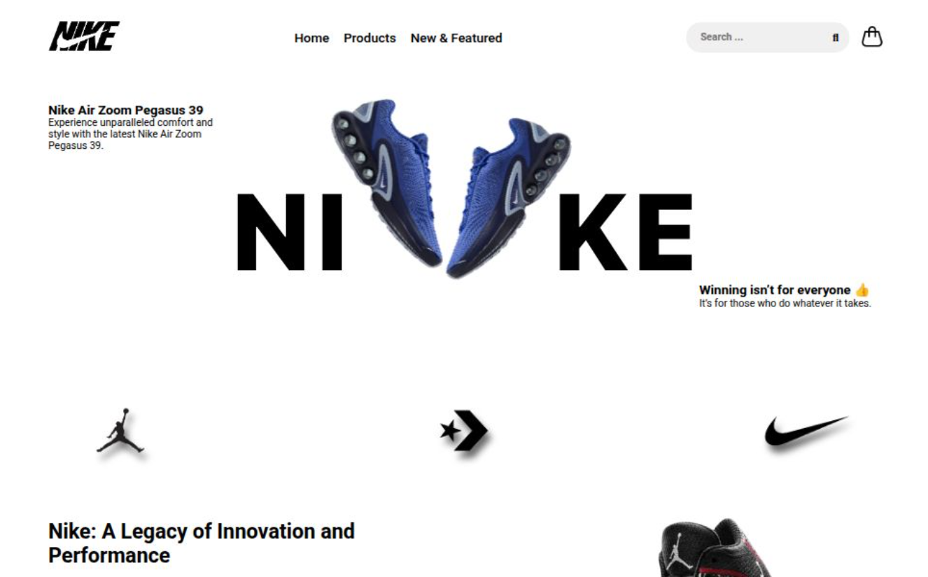 Nike E-Commerce Website preview